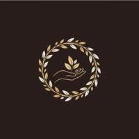 natural ingredients icon with dark brown background 