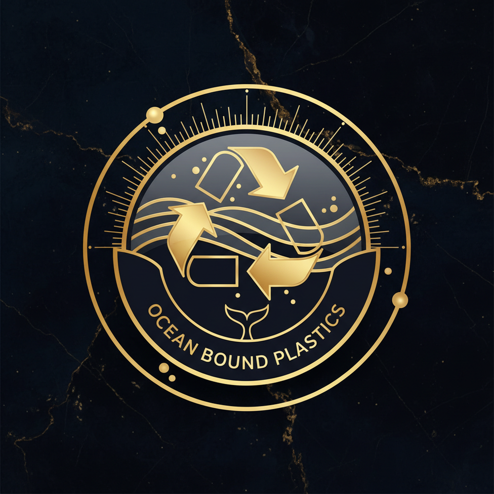 ocean Bound Plastic icon with dark background